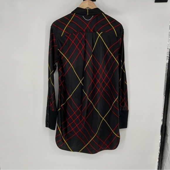 Rag and Bone Silk windowpane Edith Plaid blouse Size medium Tunic - Picture 13 of 16